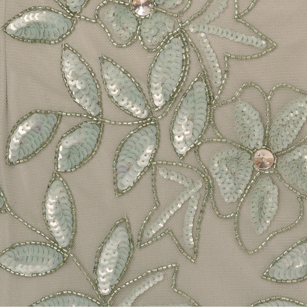Adrianna Papell Light Sage Green Embellished Maxi Dress - Picture 8 of 8